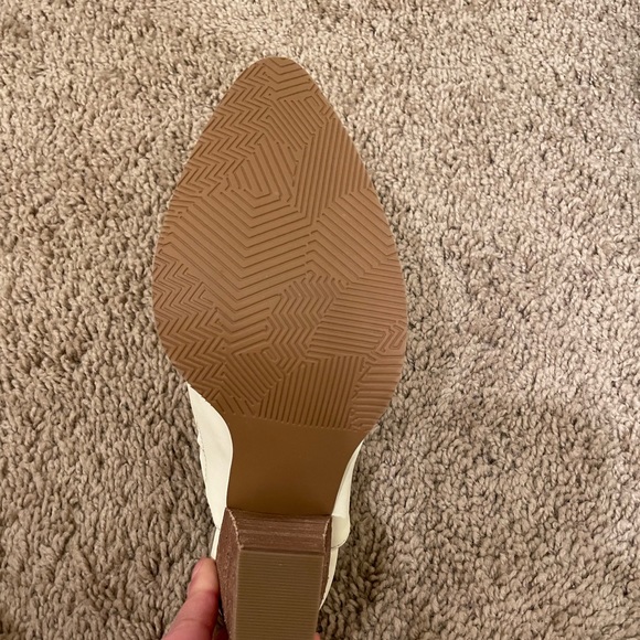 White "Leather" Mules - Picture 3 of 4